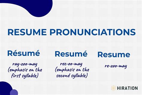 British pronunciation of resume